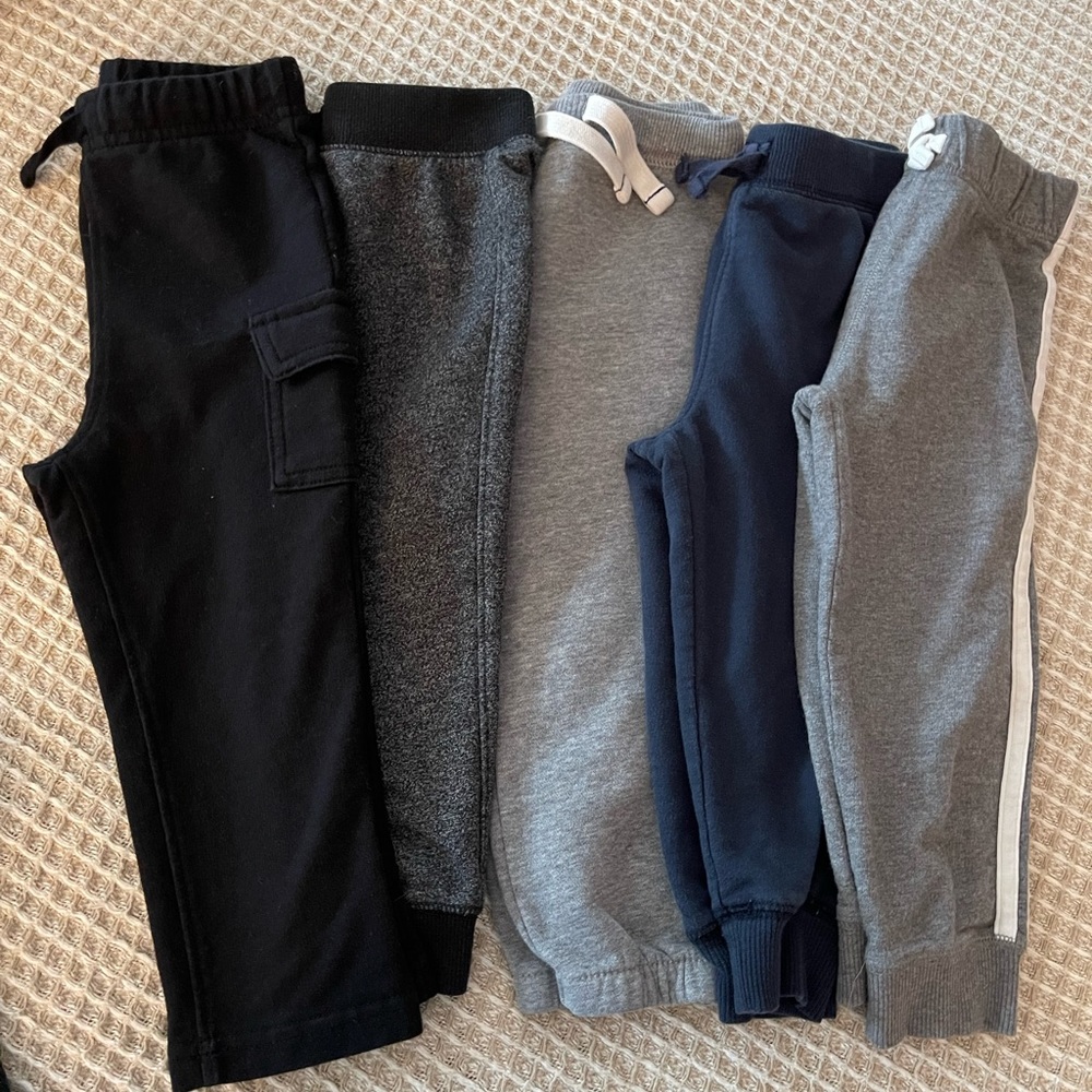 Carter’s & Jumping Beans Bundle of Pull On Pants / Joggers Size 24 Months